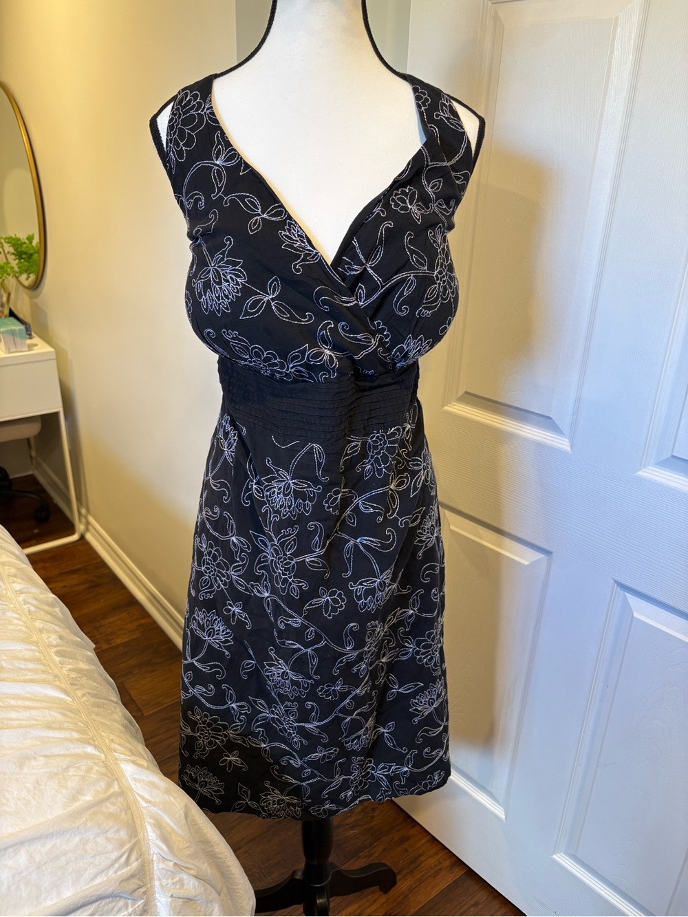 Vintage Addition Elle Plus Size 22 Floral Halter Midi Dress Y2K